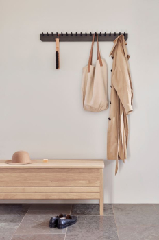 Preview: Form & Refine Garderobenleiste schwarz 88cm